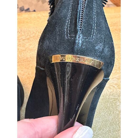 Burberry Nadison Fringe Peep-Toe Ankle Booties - Picture 7 of 13